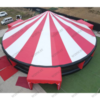 Grande tente de cirque gonflable commerciale, tente de fête gonflable portable pour l'extérieur, tente gonflable personnalisée pour la location de fêtes et de carnavals