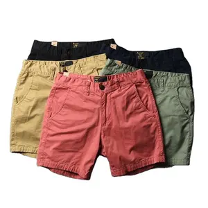 Hot selling men's cargo shorts soft cotton custom logo printing embroidery man short pants