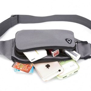 Sac banane de sport unisexe en nylon vierge personnalisable avec logo, sacoche de taille ou bandoulière - Product Image 3