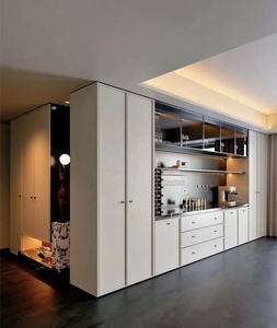 ตู้ไซด์บอร์ดสไตล์โมเดิร์นมินิมอล ทำจากไม้และเคลือบผิวด้าน พร้อมช่องโชว์แบบเปิด และไฟ LED อุ่นๆ - Product Image 3