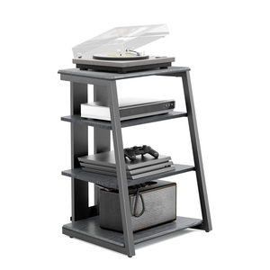 Turntable Audio Video Furniture Maximum Load Capacity 50 kg Solid Structure 4 Shelves HiFi Cabinet Wood Steel <strong>CD</strong> Player <strong>Stand</strong> - Product Image 1