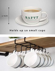 Kim loại <span class=keywords><strong>Mug</strong></span> lưu trữ móc áo cốc cà phê hiển thị đứng dưới tủ - Product Image 6