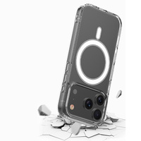 Coque de téléphone transparente magnétique en TPU acrylique anti-jaunissement personnalisée OEM pour iPhone 18 17 16 15 14 Pro avec recharge sans fil