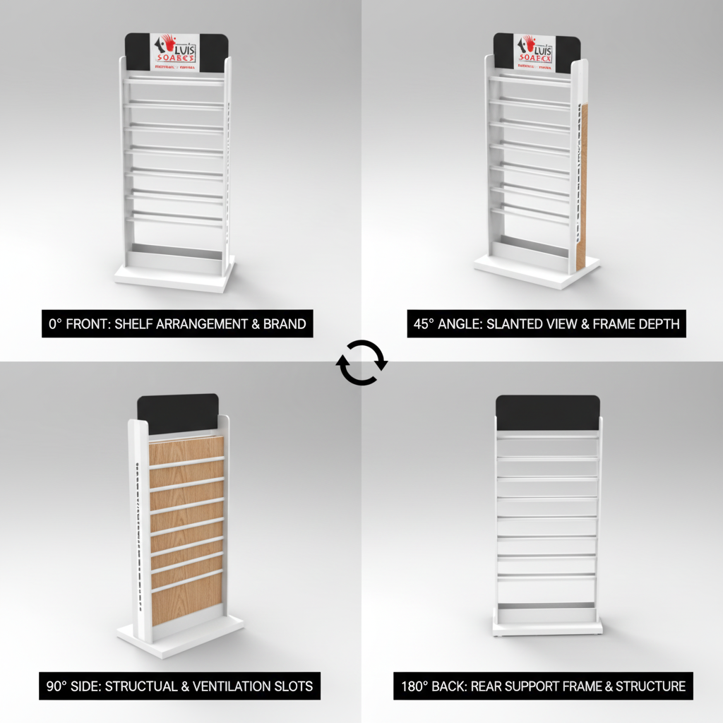 Custom Floor Wooden Scarf Holder Stand Apparel Rack Accessories Display Rack for Retail Boutique Store — view 3
