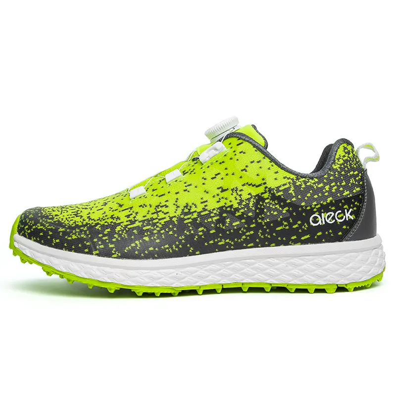 Custom LOGO Breathable Water Resistance Fly Knit Upper Golf Trainer Shoes