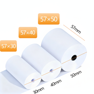 Rollo de Papel Térmico Personalizado de 57x40mm para Cajas Registradoras, TPV y Cajeros Automáticos, Universal, Directo de Fábrica, Compatible con OEM - Product Image 2