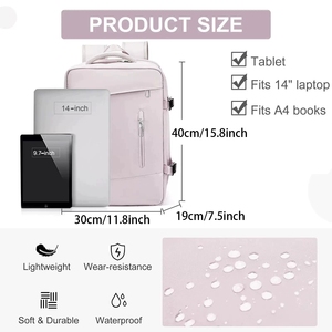 <span class=keywords><strong>Mochila</strong></span> de <span class=keywords><strong>Viaje</strong></span> Resistente al Agua, con Compartimento Seco y Húmedo, Tamaño Cabina, para Laptop de 15.7 Pulgadas - Product Image 3