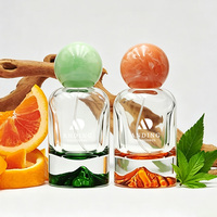 Flacon de parfum en verre vide cylindrique de 50 ml avec bouchon rond et col serti, personnalisable, vente en gros par Anding Supplier