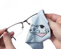 Eastsunshine - Chiffon de nettoyage pour lunettes en microfibre à motif de dessin animé, emballage en sac OPP, pour lentilles optiques, logo personnalisé