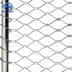 Fabrikneues, stoßfestes 7x7 Edelstahl 304 Ferrule-Drahtseilnetz als Brücken-, Zaun- und Treppengeländer-Schutznetz - Product Image 3