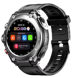 2-in-1 Sports Smart Watch and TWS Black Tech Easy Android Operation With Display TPU Band Round Smart Watch - Product Image 4