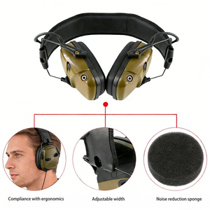 Casque tactique anti-bruit ET-EF100 pour la <span class=keywords><strong>chasse</strong></span> et le tir, compatible avec les radios <span class=keywords><strong>Kenwood</strong></span> à 2 broches - Product Image 5