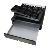 MK-420 4Bill 8Coins Boîte de trésorerie électronique en métal Supermarché Coffre-fort POS Caisse déposée Tiroir de trésorerie