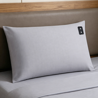Taie d'oreiller de mise à la terre en fibre d'argent et coton biologique, antistatique, pour réduire l'anxiété et améliorer la qualité du sommeil, grise, douce, pour literie