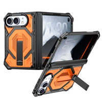 Matte Skin Feel Magnetische Opvouwbare Telefoonhoes met Verborgen Verticale Stand, Volledige Scharnierbescherming Stootbestendige Bescherming voor iPhone Duo