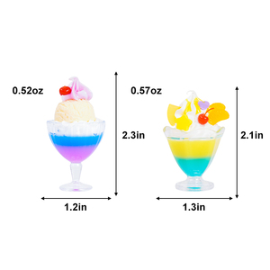 Nouveaux modèles de thé au lait en plastique, fausses décorations alimentaires, coupes à cocktail et glaces pour vitrine de pâtisserie, centre de table, présentoir, objet mignon - Product Image 2