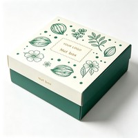 Boîte d'emballage en carton blanc écologique en gros pour sushis, snacks, noix, chocolat, de haute qualité, avec encre de soja