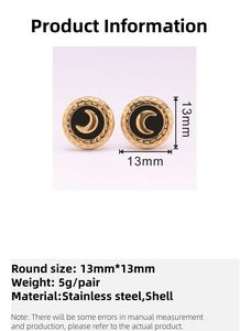 ต่างหูทอง18K สำหรับผู้หญิงทำจากสเตนเลสกันสนิมและกันน้ำได้ - Product Image 3