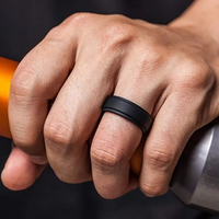 Anneaux en silicone personnalisés pour hommes, tailles 7-14, anneaux de mariage flexibles en caoutchouc pour femmes, anneaux de doigt en silicone de 8 mm