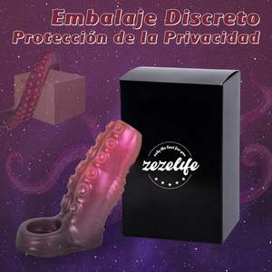 Oktopus-Tentakel Penis-Hülle - 3D-Texturierte Penishülle 1,4cm Umfangsvergrößerung G-Punkt-Stimulation Dehnbare Silikonhülle B2B - Product Image 3