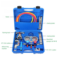 Kit d'outils de soudure et d'expansion pour la plomberie et la réparation automobile, comprenant un coupe-tube et un outil de chanfreinage pour la réfrigération et le CVC
