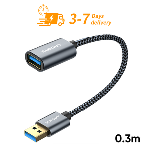 โรงงานผลิตสายชาร์จ SUNGUY ได้รับการรับรองมาตรฐาน CE สายยาว 0.3 เมตร ทนทาน รองรับการถ่ายโอนข้อมูลความเร็วสูง สายชาร์จเร็วแบบ USB - Product Image 1