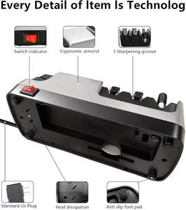 Aiguiseur électrique professionnel à 3 étages, technologie abrasive au diamant, aiguiseur de couteaux électrique rechargeable par USB durable - Product Image 4