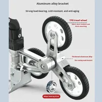 Chariot de livraison pour escaliers, petite remorque pliable, chariot à main pour la maison, chariot à pousser et à tirer, chariot de transport compact, chariot de courses