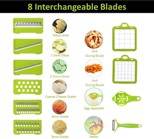 16 in 1 All in One Pro Multifunctional Manual Onion Potato Slicer Dicer Grinder Cutter Machine <b>Vegetable</b> Chopper - Product Image 4