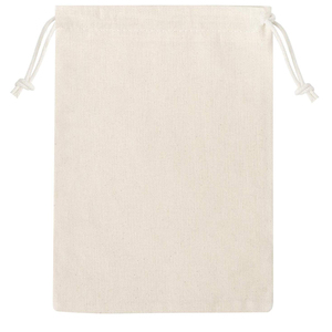 Grande borsa con coulisse in tessuto di mussola 100% organico naturale stampata su misura piccola borsa in mussola di cotone sfuso con Logo - Product Image 2