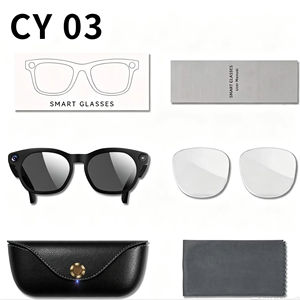 Gafas inteligentes CY03 max AI con chip JL7018, reducción de ruido estéreo ENC, traducción en tiempo real, batería de 290 mAh, cámara IA y resolución de 800W. - Product Image 1