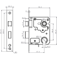Serrure de porte à mortaise personnalisée profil européen cylindre en laiton Sashlock 54mm boulon mort corps de serrure à mortaise pour porte en bois