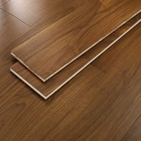 Plancher en bois d'ingénierie en noyer noir brossé antidérapant, insonorisé, multicouche, carreaux de bois massif, plancher composite en bois