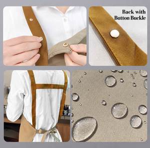Delantal de Lona Impermeable Personalizable, Delantal sin Mangas de Poliéster, Resistente al Aceite, Antiestático, Ajustable para Camareros y Carpinteros - Product Image 6