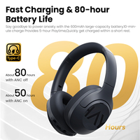Casque circum-auriculaire Haylou S30 ANC à réduction de bruit, étanche IPX4, avec chipset Qualcomm, dynamique, en cuir, sans fil, AAC