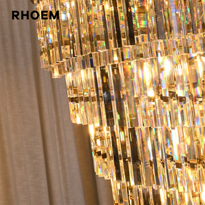 <span class=keywords><strong>Lustre</strong></span> en cristal en spirale à 9 niveaux RHOEM, <span class=keywords><strong>lustre</strong></span> en cristal K9 pour escalier, lampes de salon, décoration intérieure de luxe - Product Image 5