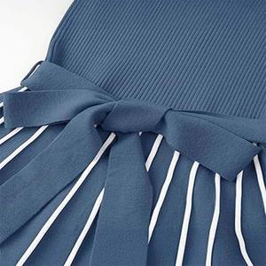 Abiti Midi Casual autunno 2025 da donna nuovo maglione a maniche lunghe a collo alto abito cravatta in vita ampia <span class=keywords><strong>maglia</strong></span> a coste collezione invernale - Product Image 4