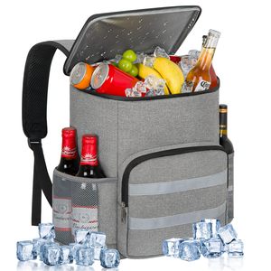 Insulated Lunch Box <b>Backpack</b> with Zippered Dispensing Lid Large Soft <b>Cooler</b> Bag Campus Girl Thermal Food Solar Panel Outdoor - Product Image 1