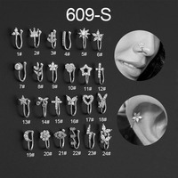 Nouveautés : Clip de nez en U doré non perforé, fausse bague de nez sans perçage pour femme, bijoux de piercing pour le nez