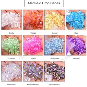 Nouveaux strass en verre non thermocollants Aurora Blanc SS6 SS8 SS10 SS12 SS16 SS20 Larmes de Sirène pour Nail Art 2023 - Product Image 5