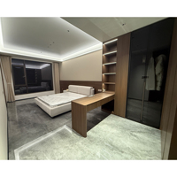 Panneau de placard imperméable anti-collision imitation bois |   Armoire et panneau mural durables pour l'aménagement de meubles de chambre à coucher