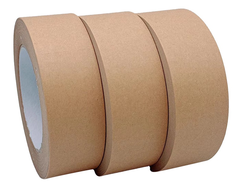 Reinforced Masking Paper Gummed Eco Friendly Water Activated Tape Active Gum Tape Roll Self Adhesive Kraft Paper Packing Tape