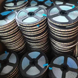 Lampu strip led 12V/24v 1 Lampu 1 resistor 3000/4000/6000k RA80 5M/gulungan 5/8MM fpcb strip cahaya 120leds smd 2835 lampu strip led