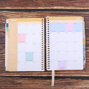 Custom Spiral Bound Goal Planner Printing Hardcover Monthly Weekly Productivity Journal <b>Notebook</b> with <b>Divider</b> Tabs - Product Image 6