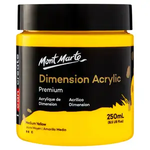 Mont Marte Dimension Acrylic 250mls - Medium Yellow 3d artist acrylic paint