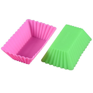 Rechteckige & Rosenförmige Umweltfreundliche Silikon-Backformen für Muffins, Tassen & Kuchenwerkzeuge mit OPP-Beutel - Marke Konbo - Product Image 2