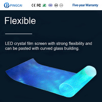Pantalla LED Transparente para Exteriores P40, Película de Alta Transparencia, Video Wall LED, Pantalla de Tiras LED