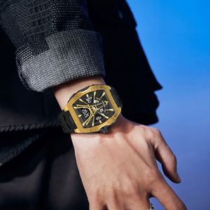 Montre sport analogique-numérique SMAEL 8131, nouveau design, chronographe, étanche, boîtier carré, fonction chronomètre - Product Image 4