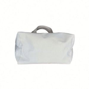 กระเป๋าผ้าแคนวาสขนาดใหญ่ 16 ออนซ์ ผ้าฝ้ายหนา สีขาวเรียบ  สำหรับใส่ของขวัญหรือช้อปปิ้ง  สามารถสกรีนโลโก้ได้ตามต้องการ - Product Image 5