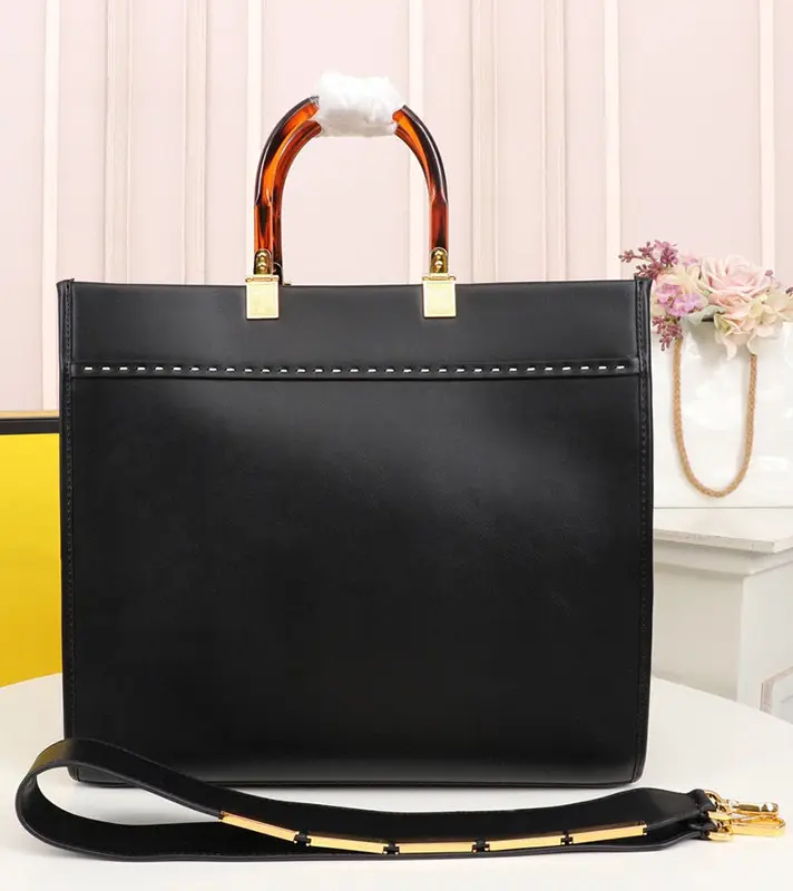 High quality new fashion Luxury F brand shoulder leather handbag famous design Bag Lady sunshine big tote handbag